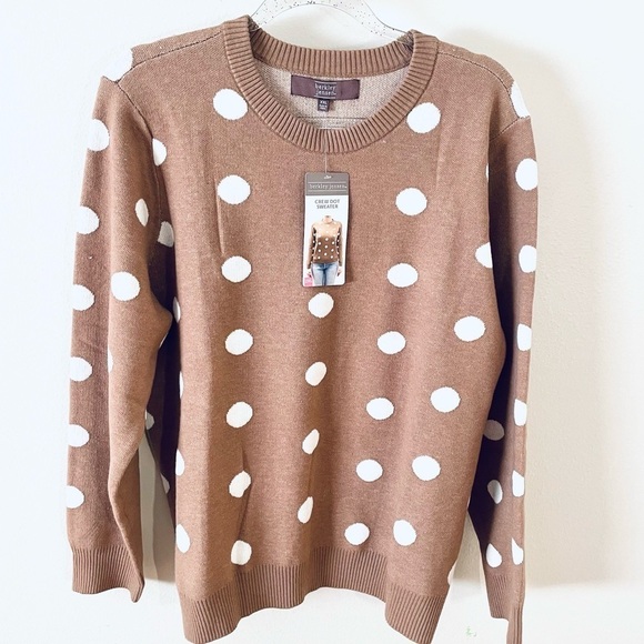 NWT Berkley Jensen Women's Crew Dot Sweater – Size 2XL - Picture 1 of 7